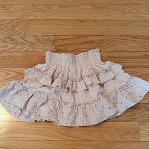 Ruffled Cream/Light Pink Skirt